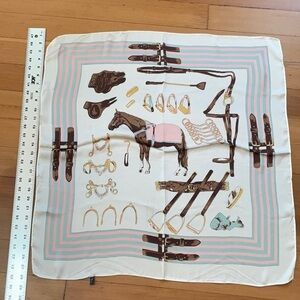Equestrian Print Silk Scarf